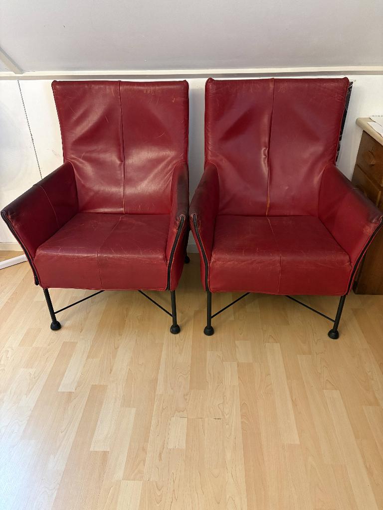 Montis Charly, Huis en Inrichting, Fauteuils, Ophalen, Gebruikt, Leer, 50 tot 75 cm