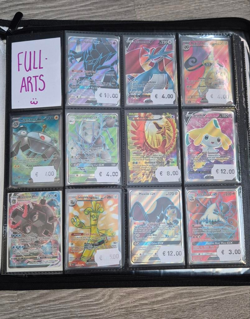 Pokemon Kaarten Verzameling - Full Arts, Rainbow, GX!, Ophalen of Verzenden, Zo goed als nieuw, Meerdere kaarten, Foil