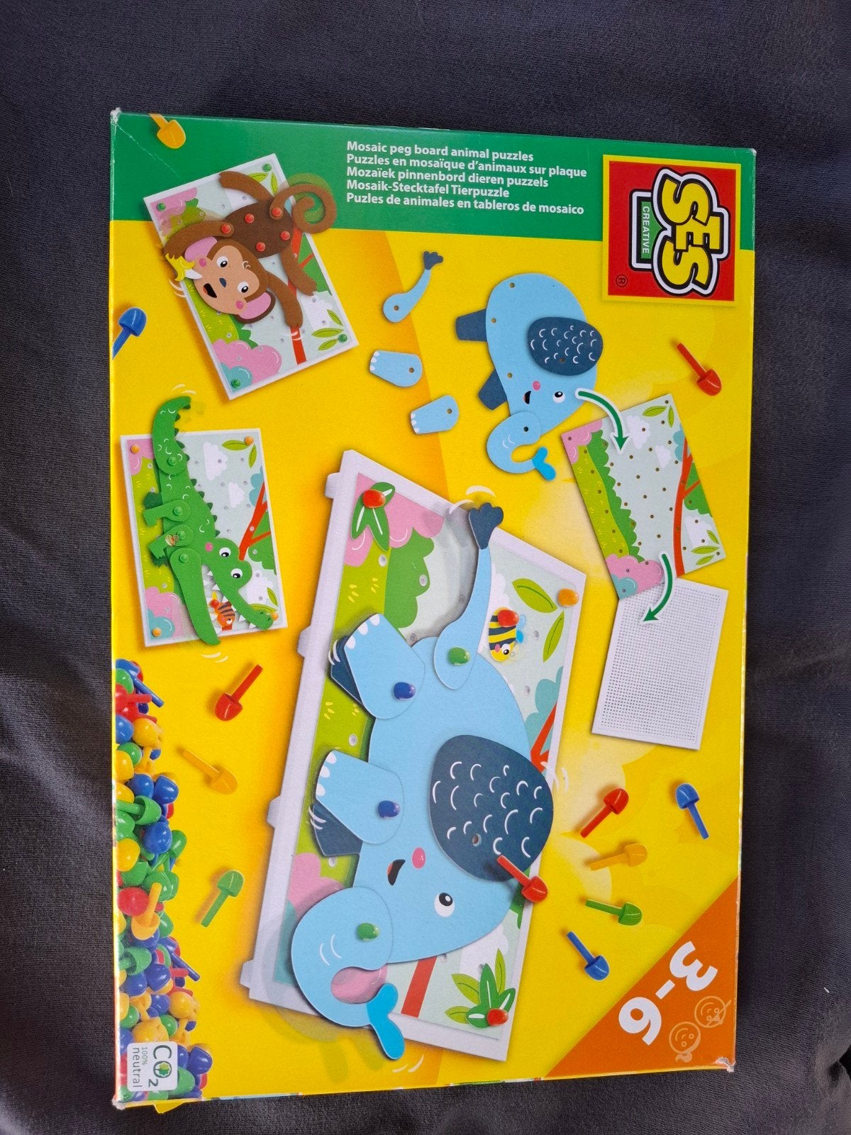 SES Creative Mozaïek Prikbord Dieren Puzzels, Ophalen, Zo goed als nieuw, Knutselen