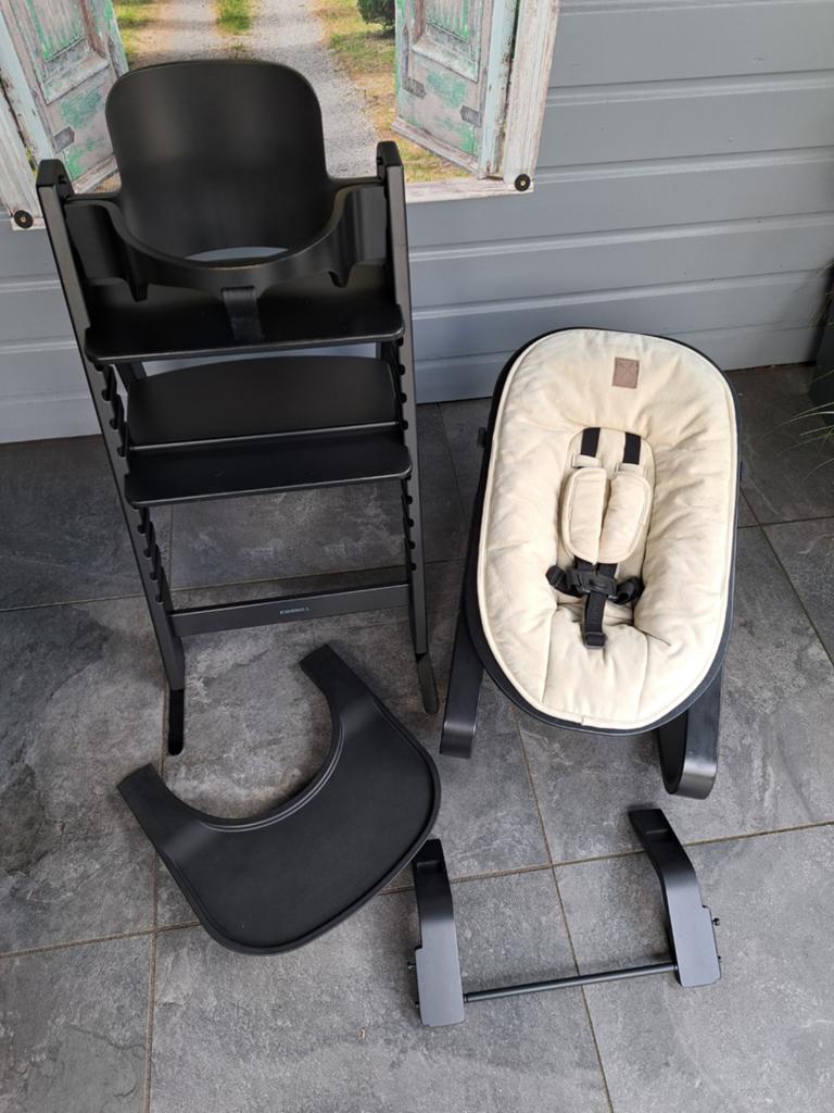 Complete Kidsmill Up👶meegroeistoel : kleur Zwart/ Naturel, Ophalen, Zo goed als nieuw, Meegroeistoel, Gordel(s)