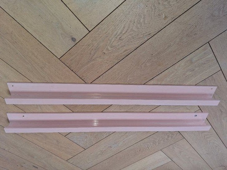 2 x wandplank fotoplank hout roze, Huis en Inrichting, Ophalen, Gebruikt