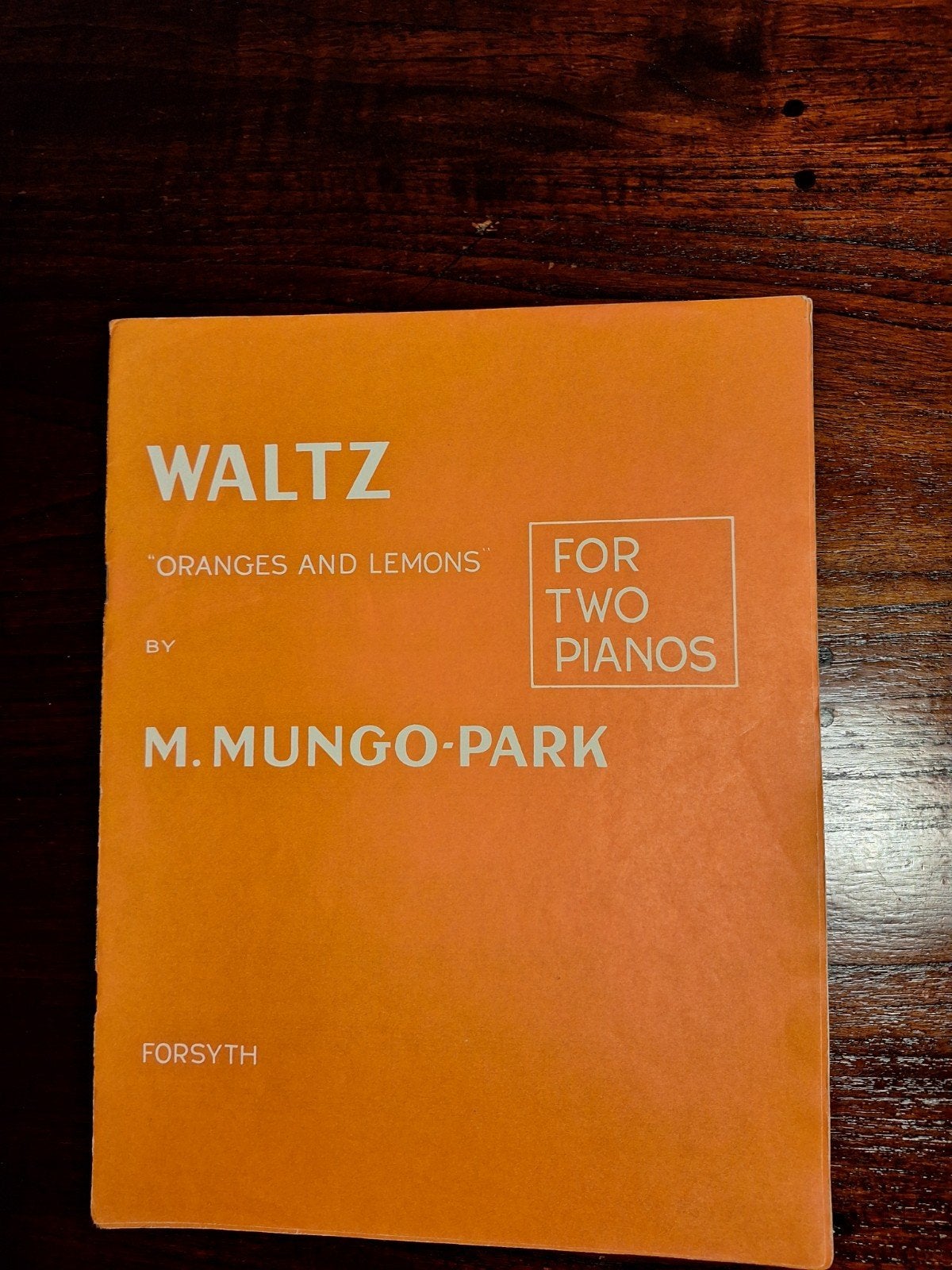 Mungo-Park  Wals., Gebruikt, Klassiek, Ophalen of Verzenden, Artiest of Componist
