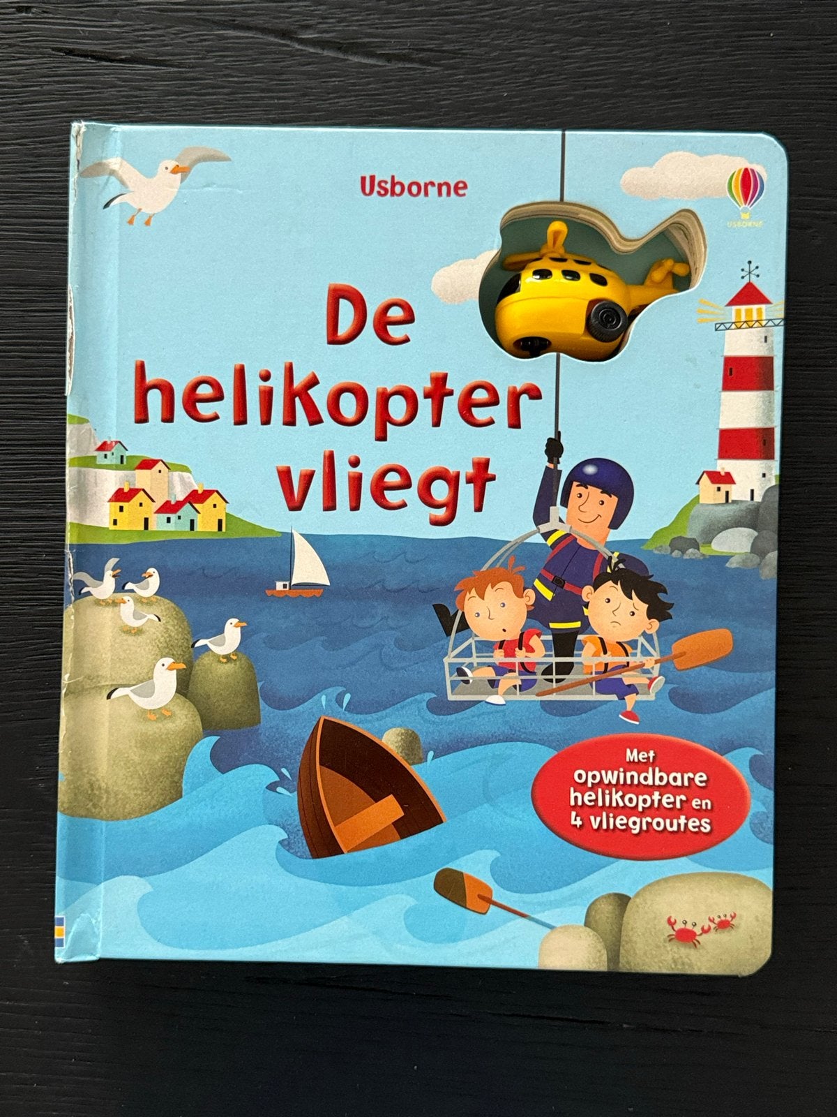Usborne: De helikopter vliegt - Interactief kinderboek, Fictie algemeen, Jongen of Meisje, Ophalen of Verzenden, Zo goed als nieuw