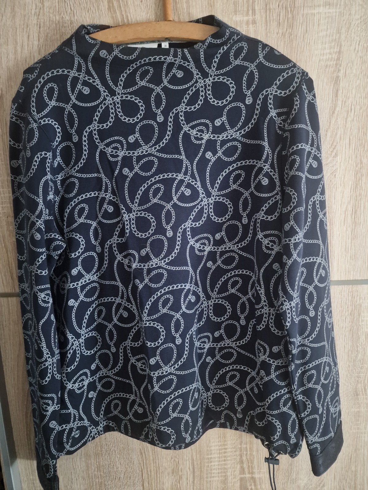 HV Society blouse met kettingprint - Maat 38, Maat 38/40 (M), Ophalen of Verzenden, Zo goed als nieuw, Lange mouw