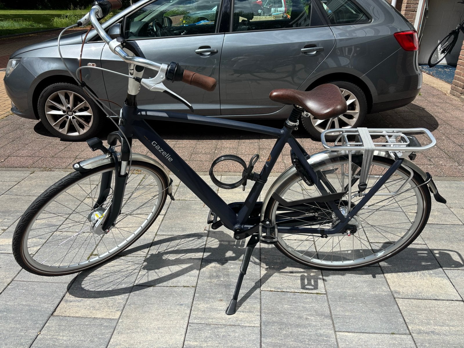 Gazelle Orange C7+ 2019 herenfiets - Blauw, Ophalen, Versnellingen, Zo goed als nieuw, 57 tot 61 cm