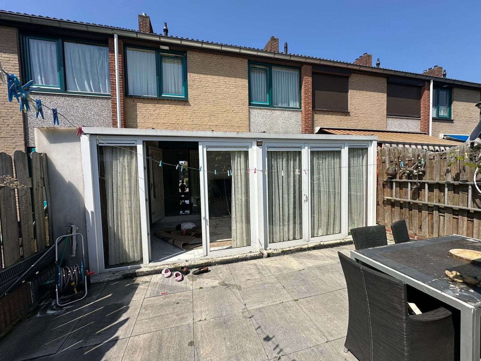Veranda overkapping met compleet dichte kozijnen en 4 deuren, Ophalen of Verzenden, Gebruikt, Veranda