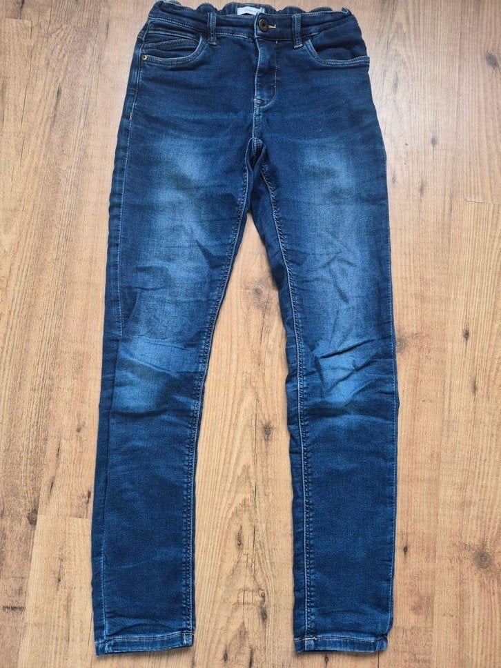 Name it Noose spijkerbroek stretch 164 donkerblauw, Broek, Ophalen of Verzenden, Zo goed als nieuw, Jongen