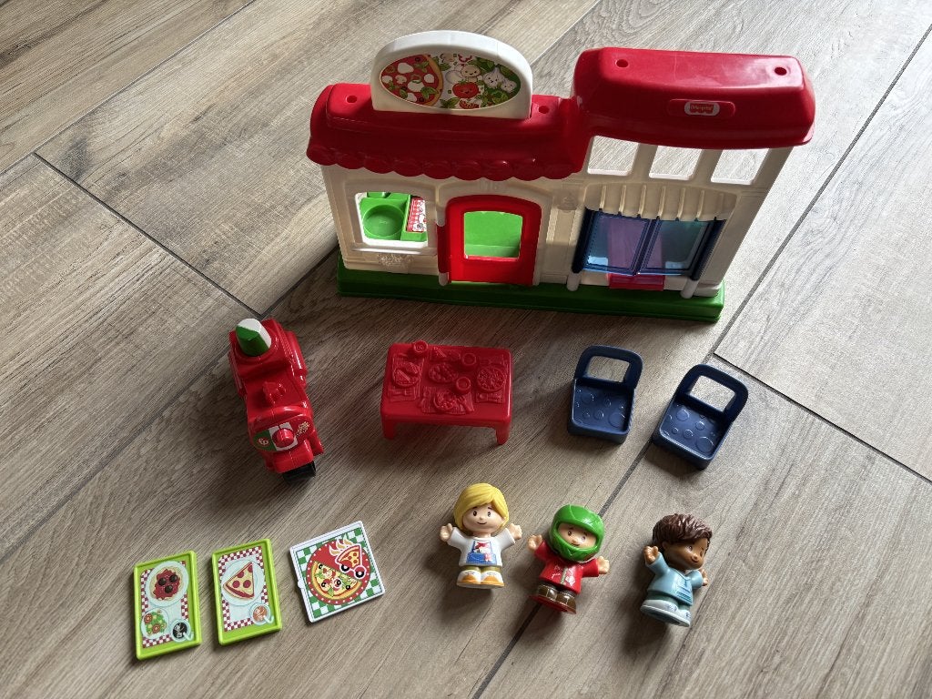 Fisher Price Little People pizzeria blij bezorgd, Ophalen of Verzenden, Gebruikt, Speelset