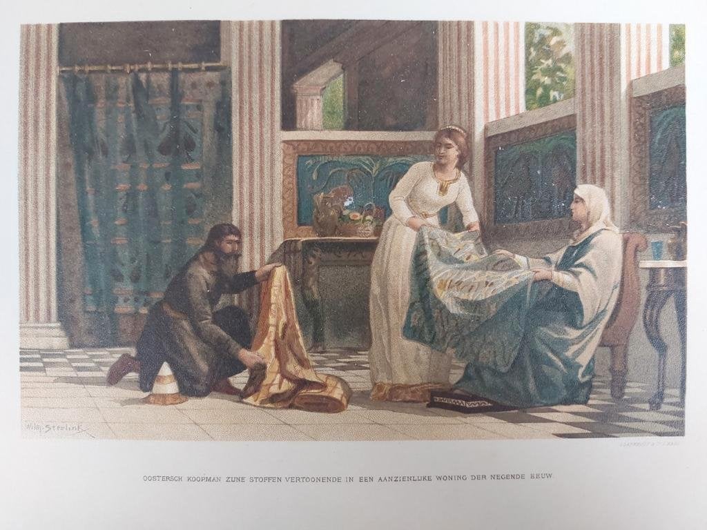 6 / Chromo litho uit 1910 door Willem Steelink, Antiek en Kunst, Ophalen of Verzenden