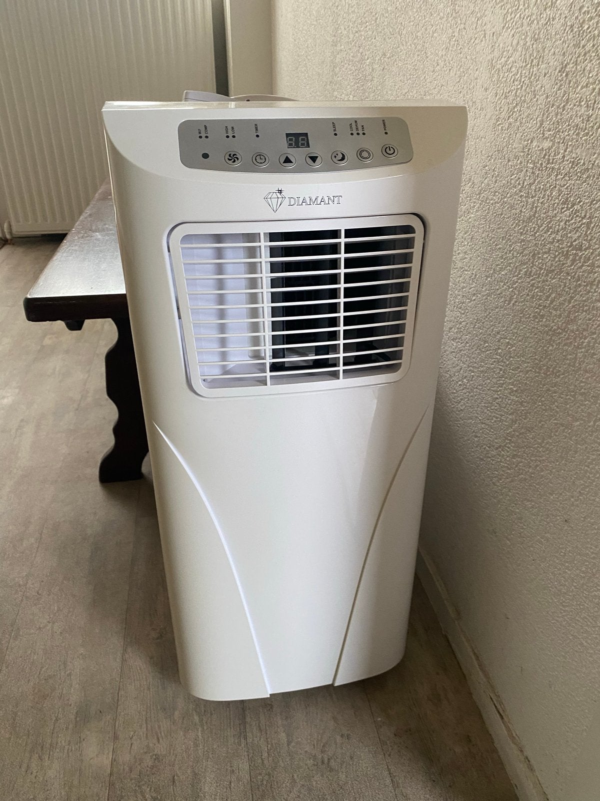 Diamant Mobiele Airco 7000BTU ACM07 met Afstandsbediening, Ophalen, Gebruikt, Minder dan 60 m³, 3 snelheden of meer