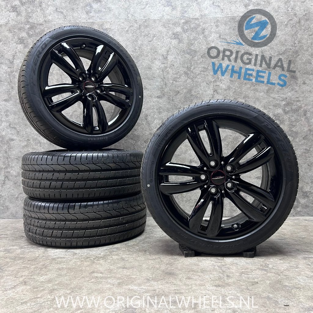 17 inch originele JCW velgen + zomerbanden Mini Cooper 501, Auto-onderdelen, Banden en Velgen, Band(en), Zomerbanden, 17 inch