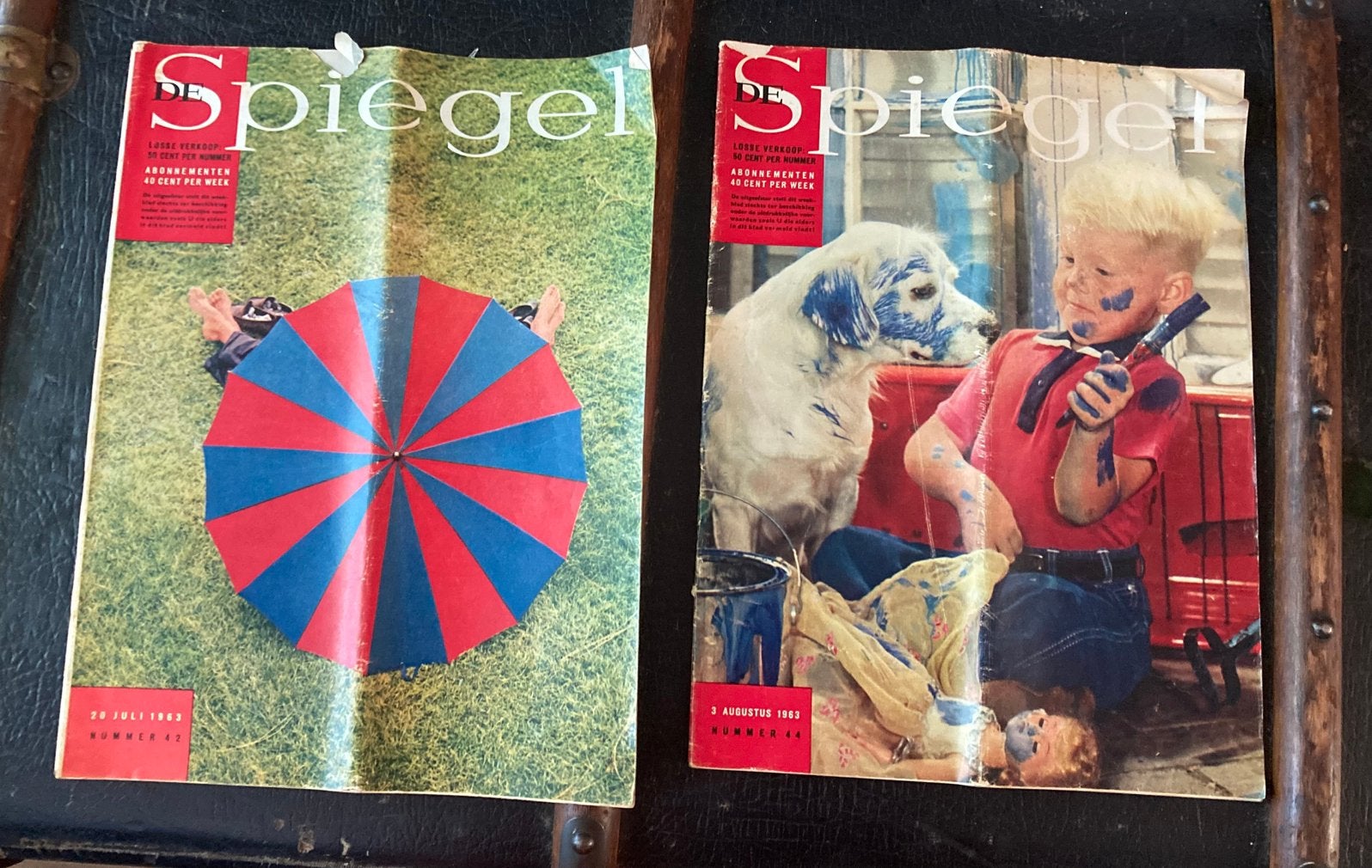 2 oude tijdschriften uit 1962 en 1963 de Spiegel, Ophalen of Verzenden, Zo goed als nieuw