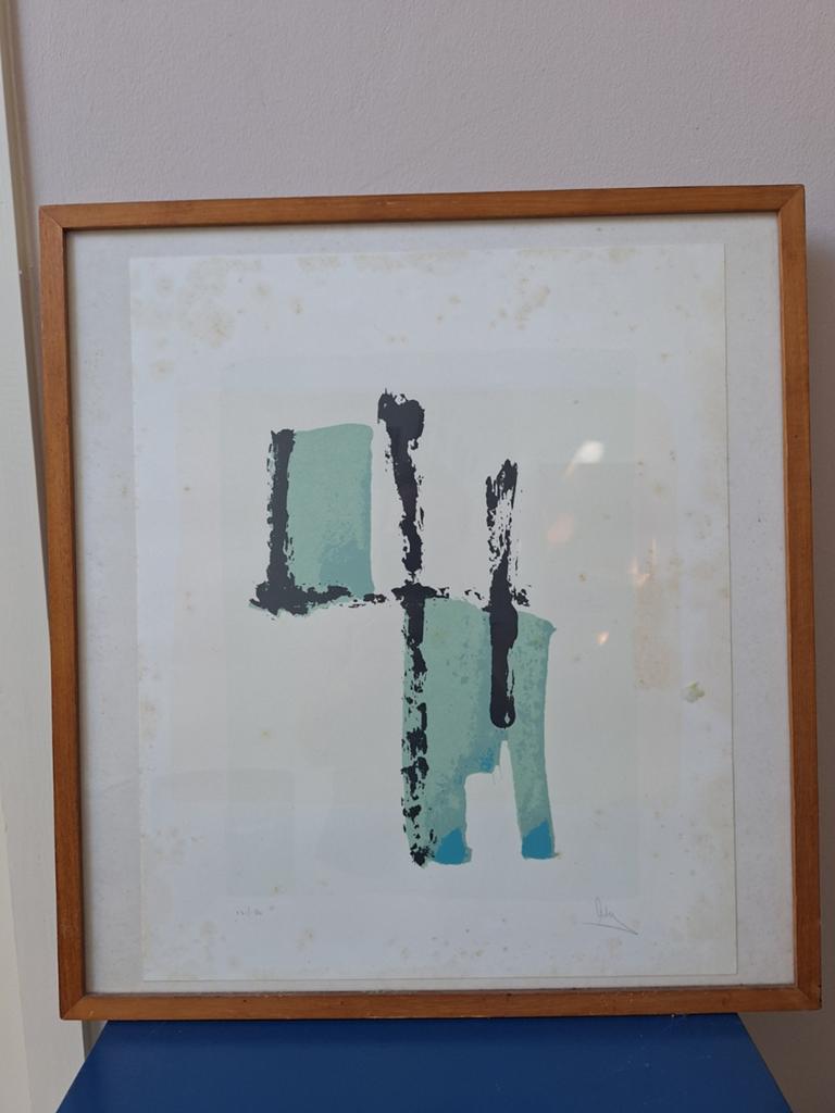 Gesigneerde en ingelijste zeefdruk Arty Grimm (1986), Ophalen