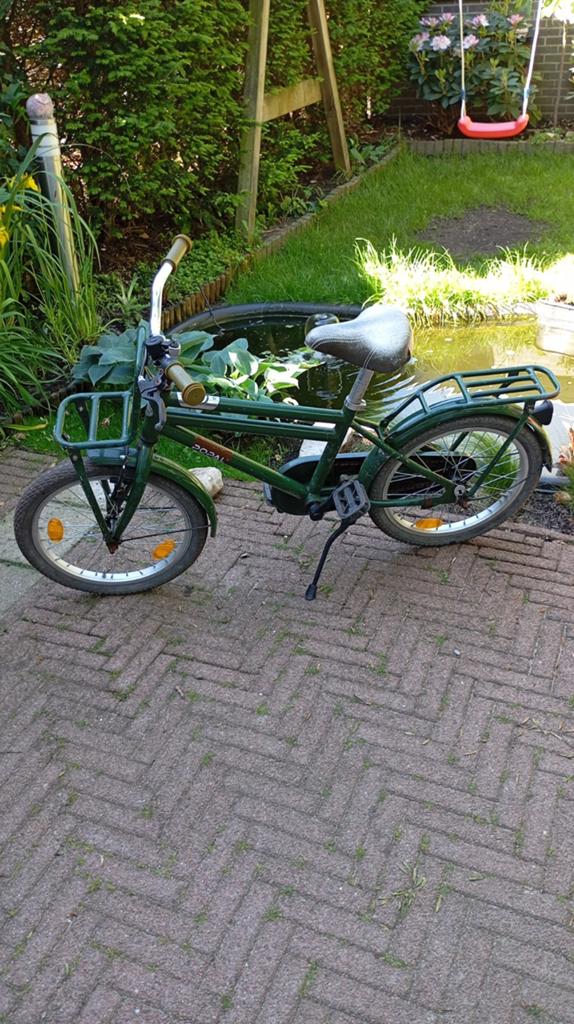 Popal kinderfiets 18 inch - Groen, Ophalen, Gebruikt, 16 tot 20 inch, Popal