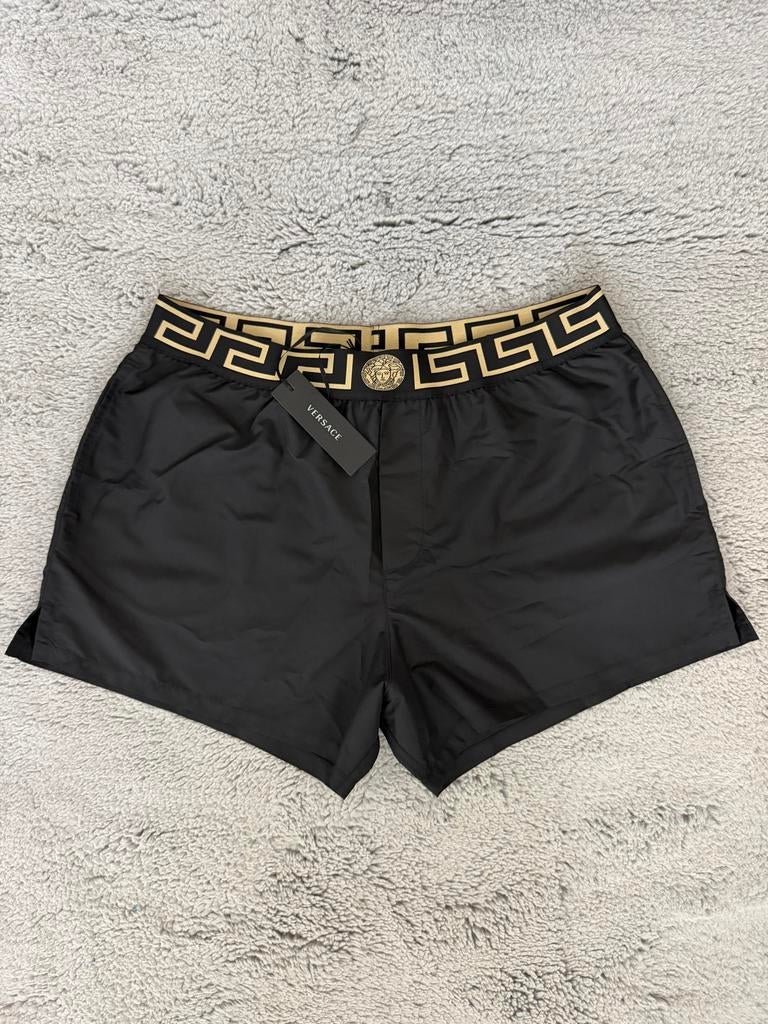 Versace Barroc Zwarte Zwemshort Maat XL - Nieuw met labels, Ophalen of Verzenden, Maat 56/58 (XL), Zwart, Zwemshort