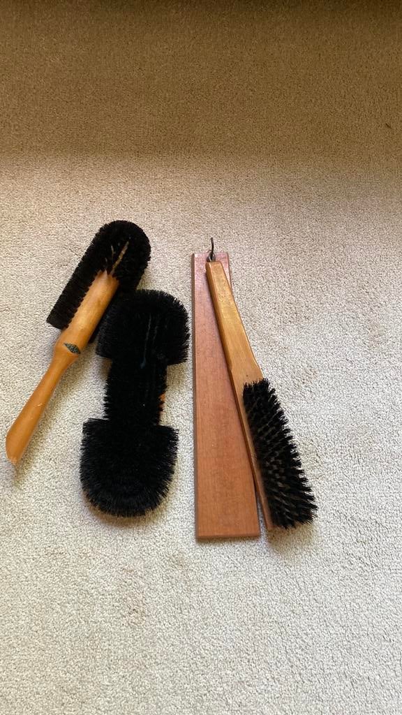 Meubelborstel set, Hout, Ophalen of Verzenden, Bruin, Gebruikt