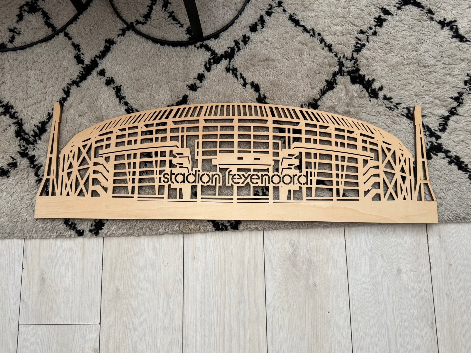 Hout geprint feyenoord stadium (decoratie), Ophalen, Zo goed als nieuw