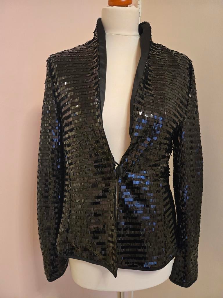 Zwart pailletten jasje - Esmara by Heidi Klum, Kleding | Dames, Jasjes, Kostuums en Pakken, Maat 38/40 (M), Zwart, Ophalen of Verzenden