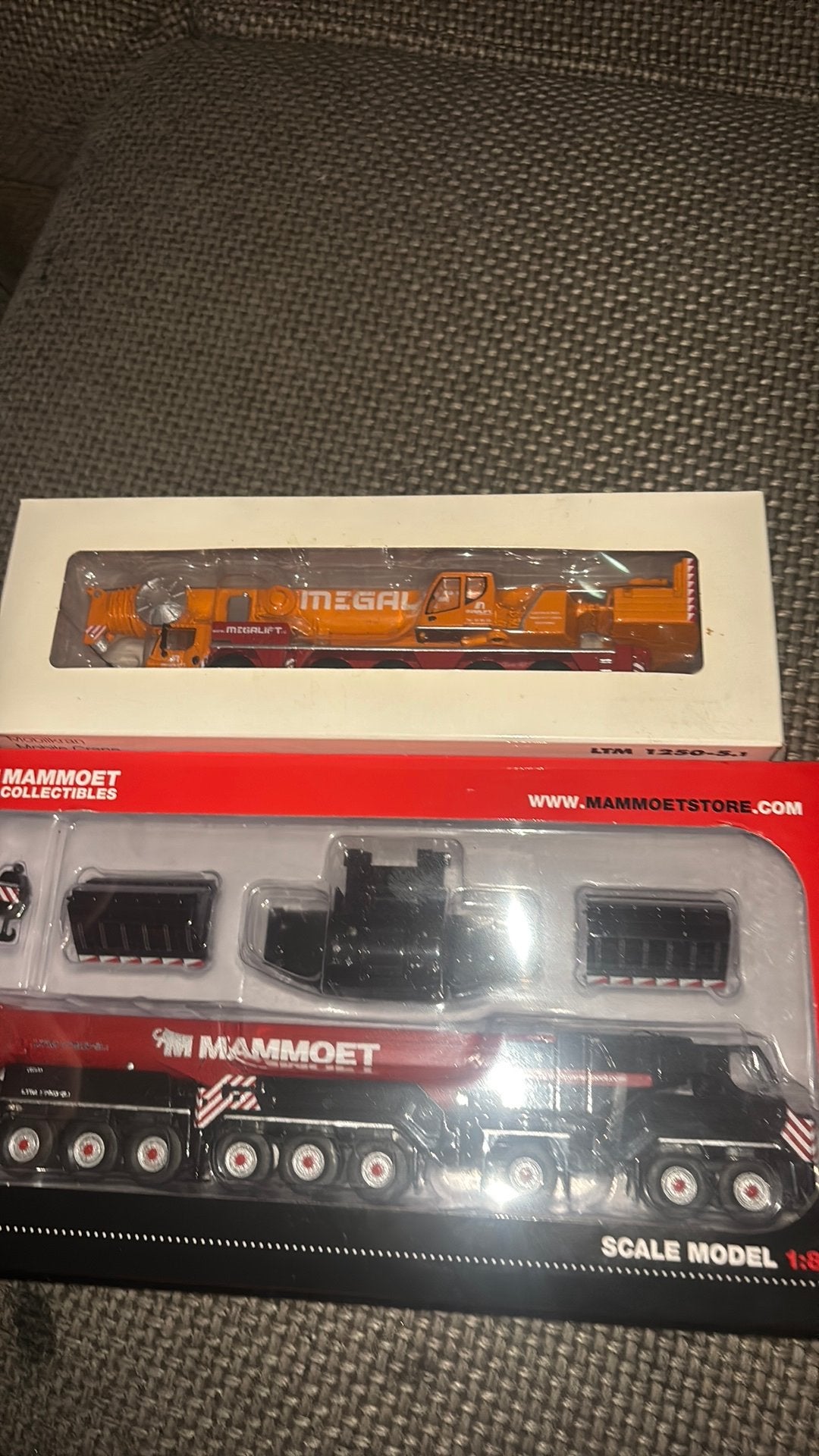 Liebherr ltm1250 5.1 en mammoet ltm 1750 1:87 schaal nieuw, Ophalen, Zo goed als nieuw, Hijskraan, Tractor of Landbouw
