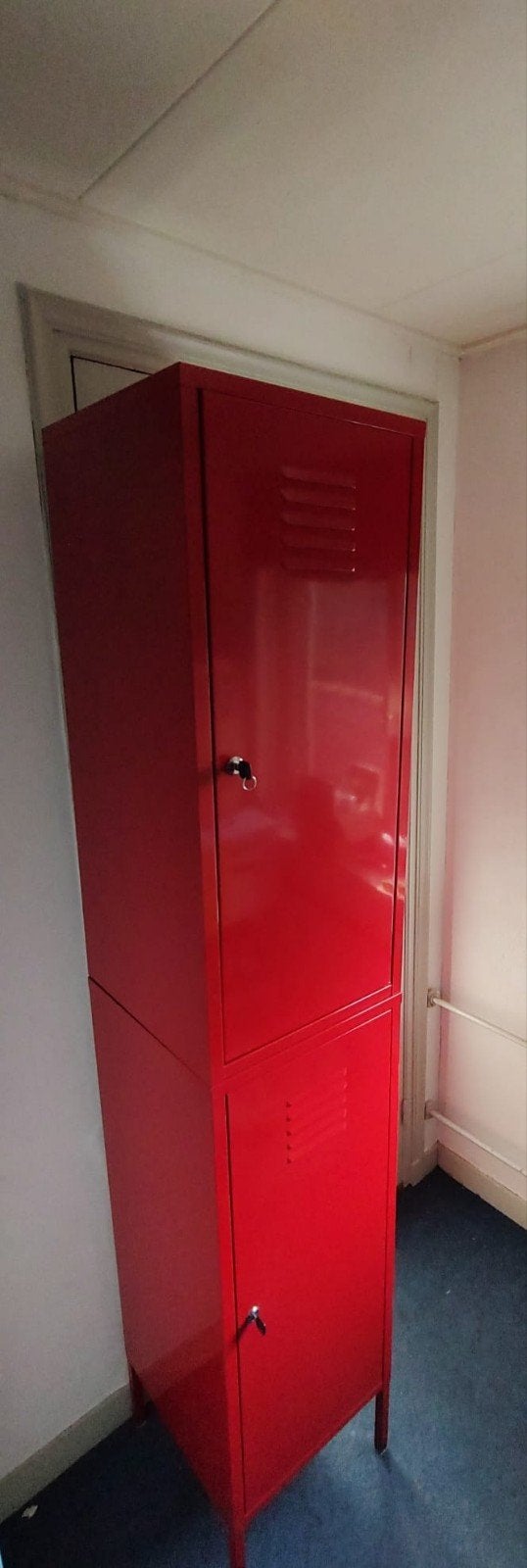 ps lockerkast rood 2 delen vintage ikea!, Huis en Inrichting, Ophalen
