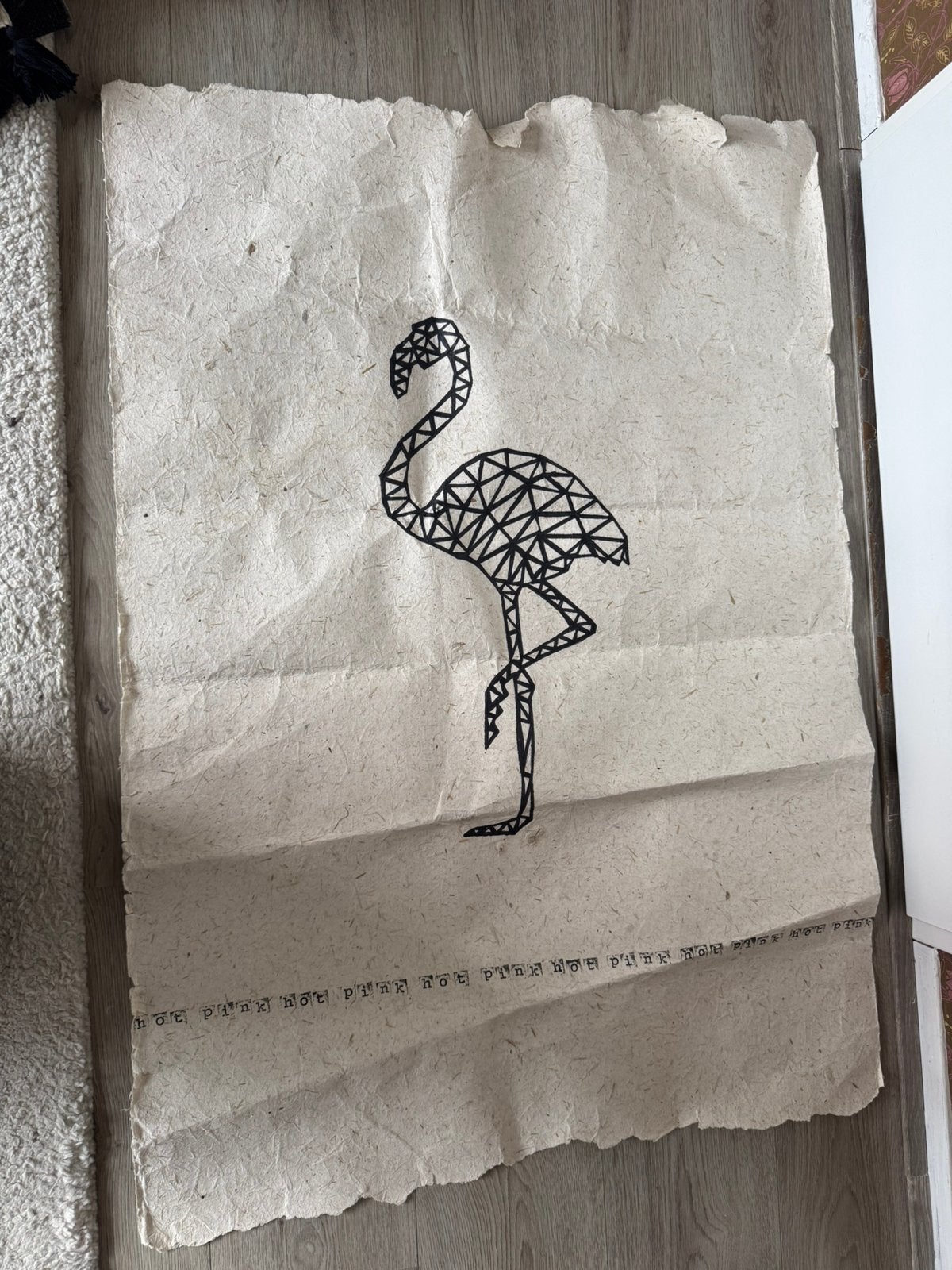 Olifantenpoep poster flamingo, Ophalen