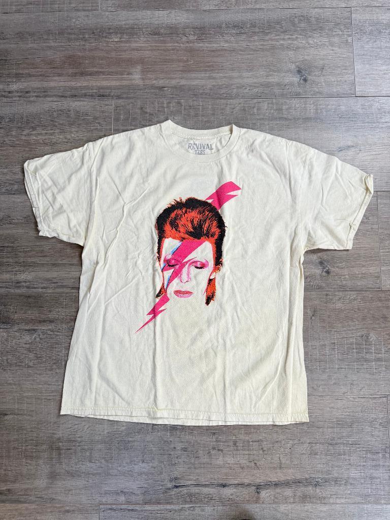 David Bowie revival rock t-shirt heren M oversized Flash, Ophalen of Verzenden, Nieuw, Zwart