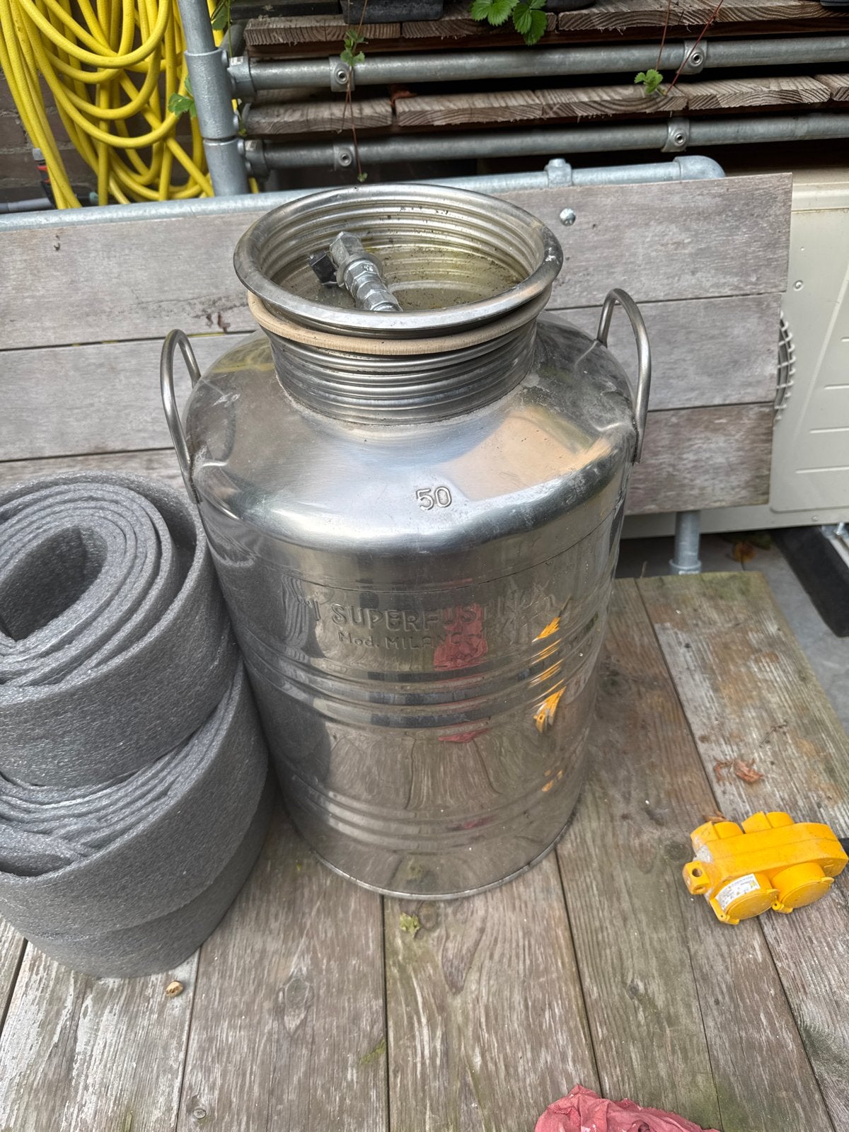 RVS Vat 50L - Ideaal voor Bier, Wijn, Olijfolie, Ophalen of Verzenden, Gebruikt