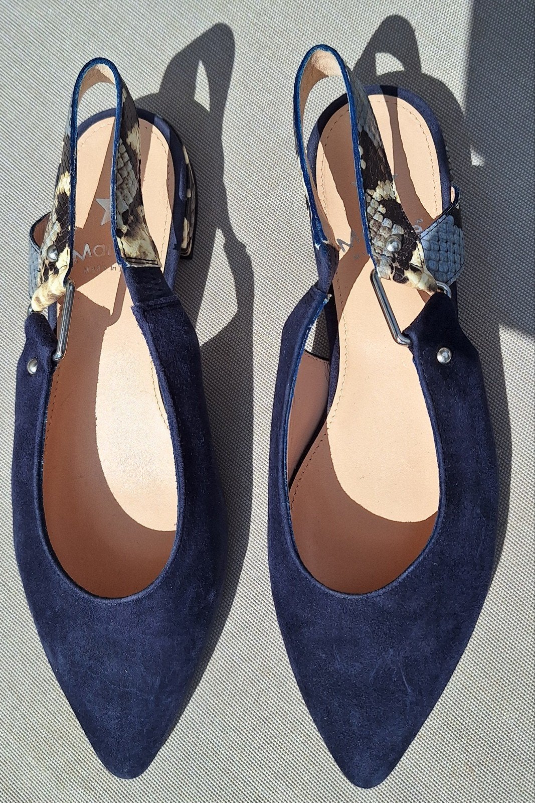 Nieuwe ongedragen leren Maripe schoenen in 39,5, Kleding | Dames, Schoenen, Nieuw, Maripe, Verzenden, Blauw