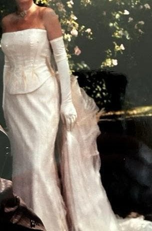 Trouwjurk creme vintage, Trouwjurk, Beige, Ophalen of Verzenden, Zo goed als nieuw