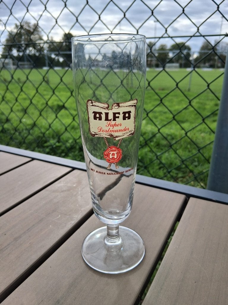 Diverse Alfa super Dortmunder glazen, Ophalen of Verzenden, Zo goed als nieuw, Glas of Glazen, Overige merken