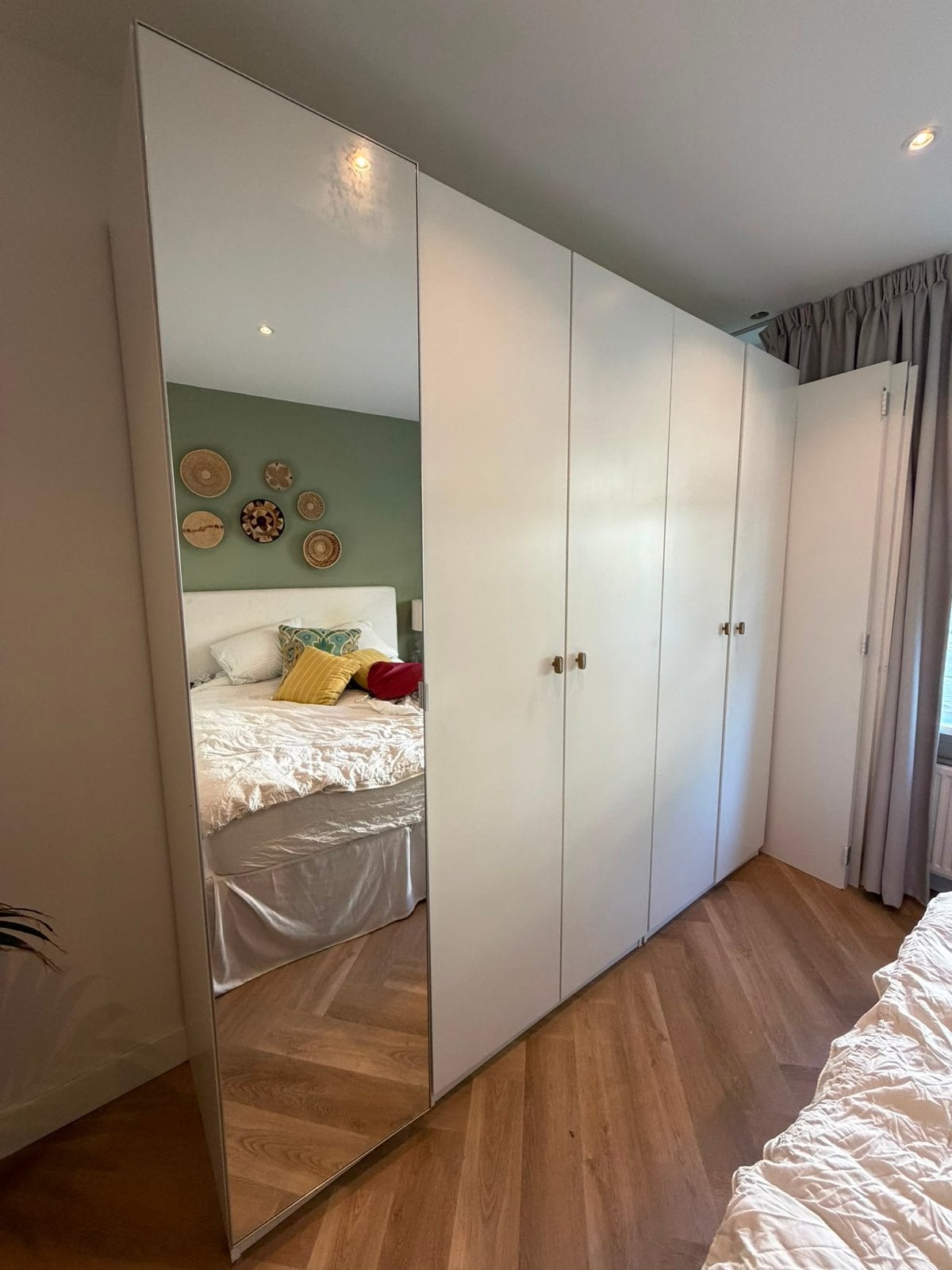 Ikea PAX Kast incl spiegels (250x236x58), Ophalen, Kunststof, 200 cm of meer, Zo goed als nieuw