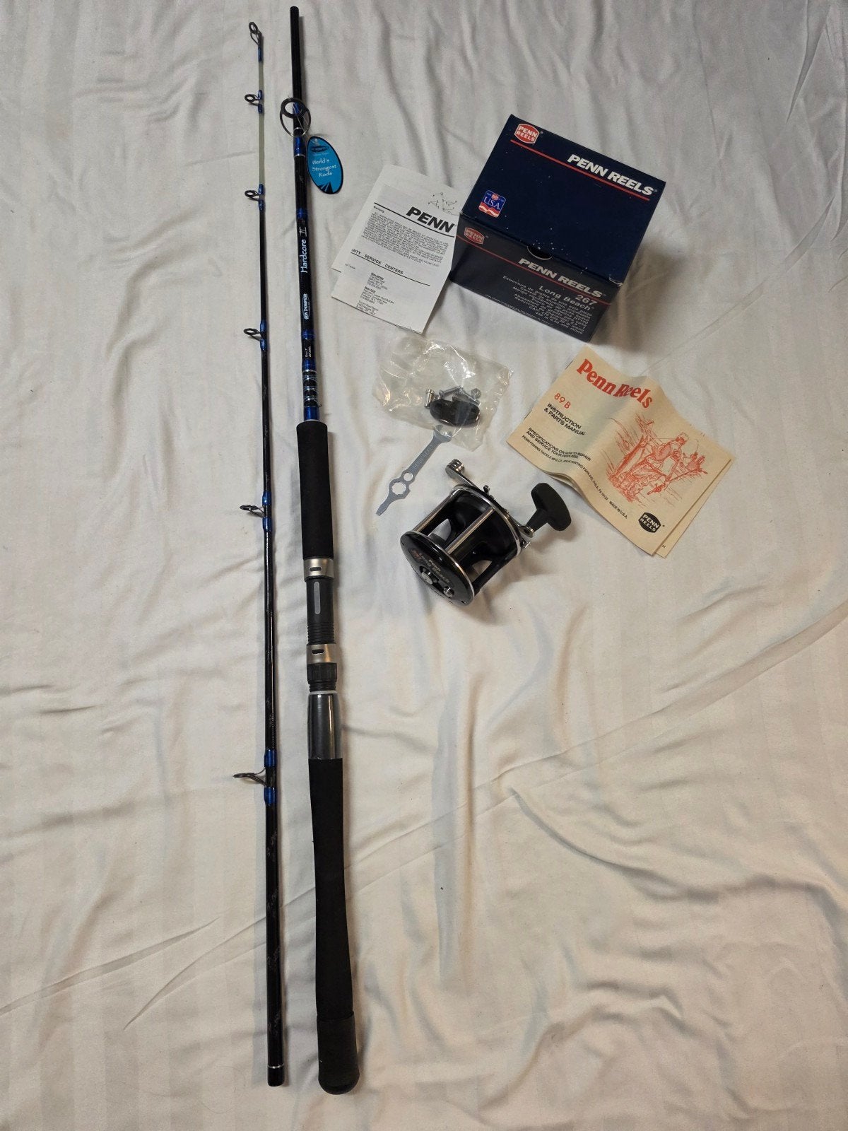 Ron thompson harcore II met Penn reel usa nieuw, Ophalen of Verzenden, Zo goed als nieuw, Molen