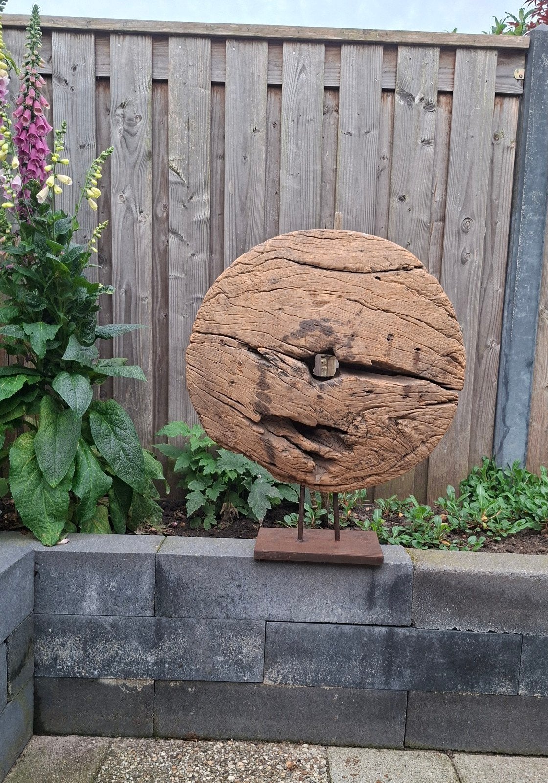 houten wiel, Ophalen