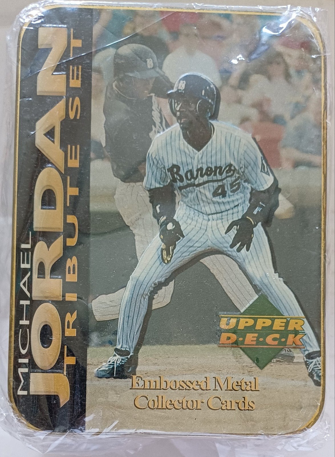 Michael Jordan. Upper Deck. Metal Cards. Barons. MLB. NBA., Ophalen of Verzenden, Nieuw, Overige sporten, Poster, Plaatje of Sticker