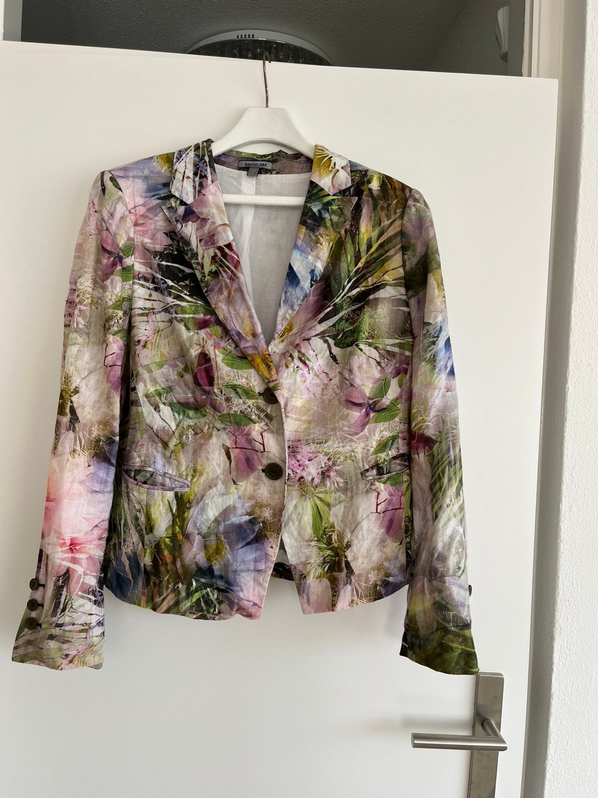Bandolera linnen blazer bloemenprint, Meerkleurig, Maat 42/44 (L), Ophalen of Verzenden, Zo goed als nieuw