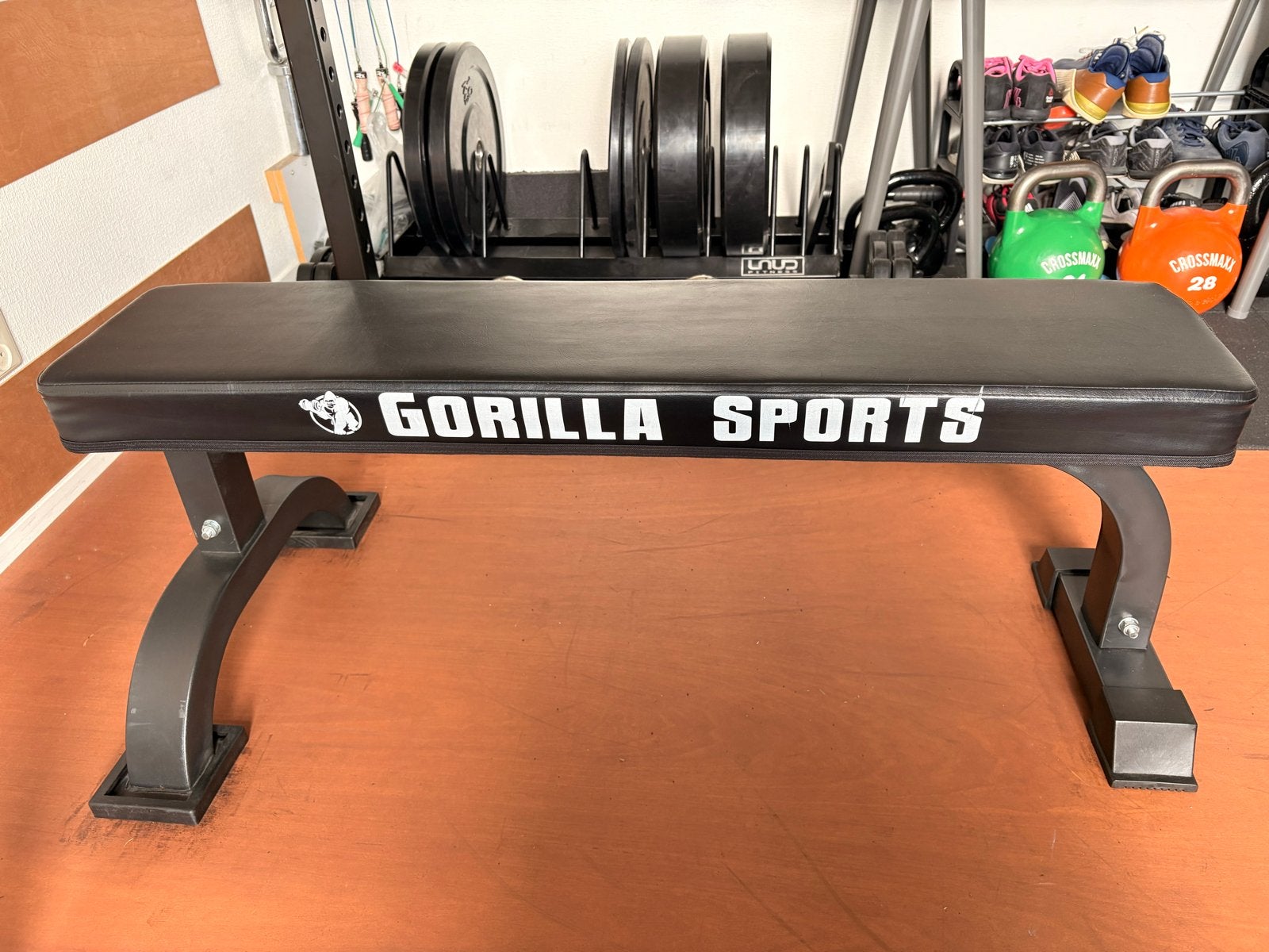 Gorilla Sports Vaste Fitnessbank - Ideaal voor Bankdrukken, Sport en Fitness, Ophalen, Gebruikt, Metaal, Borst