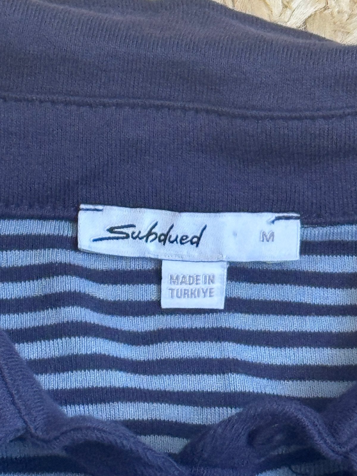 Subdued gestreept poloshirt - Maat M, Maat 38/40 (M), Blauw, Ophalen of Verzenden, Korte mouw