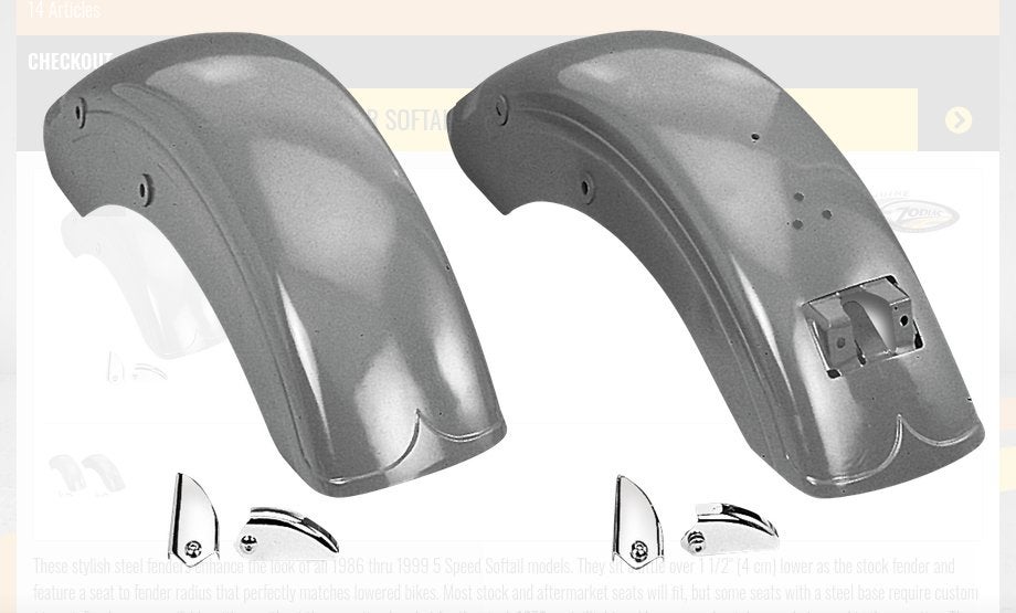 Softail 86-99 achter Spatbord zonder achterlichtbevestiging, Motoren, Onderdelen | Harley-Davidson, Petroleumhavenweg 26, Info@taco-motos.com