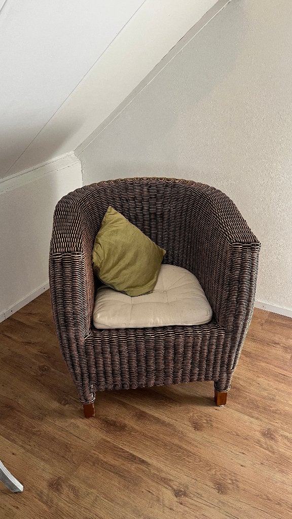 rieten fauteuil, Ophalen, Gebruikt, 75 tot 100 cm, Clubfauteil, Engelse stijl