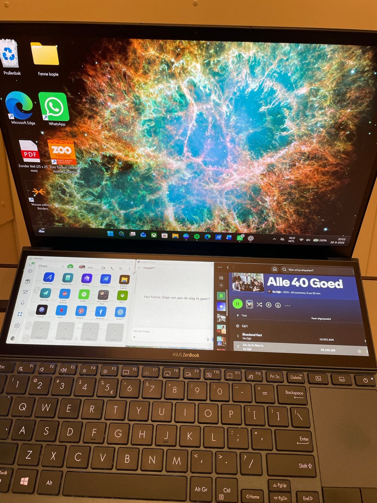 ASUS ZenBook Duo 14 UX482EA - i7-1165G7, 16GB RAM, 1TB SSD, Computers en Software, Ophalen, Met videokaart, 2 tot 3 Ghz, Qwerty