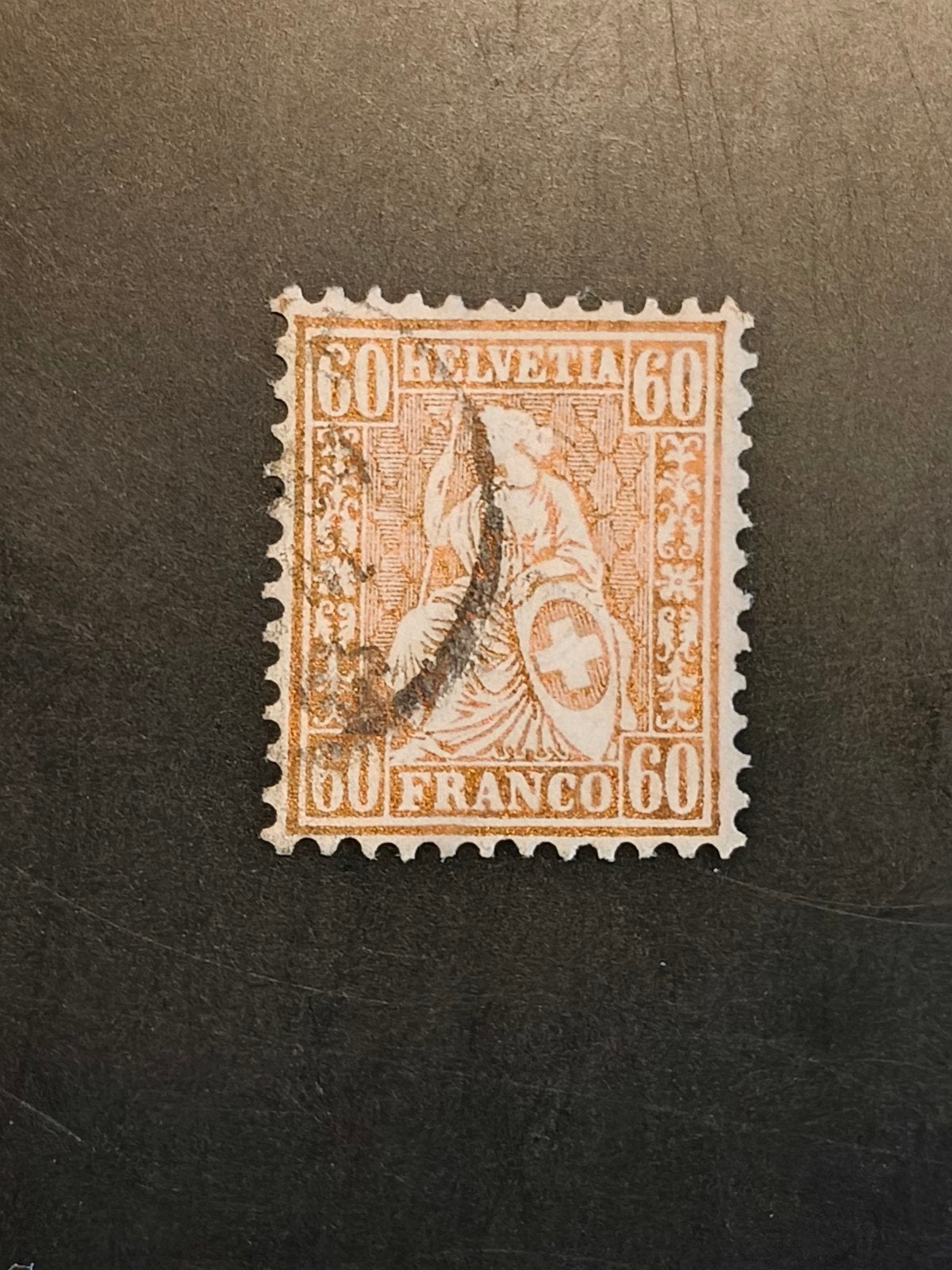 Switzerland 60 franco 1862/81, Michel 27, Ophalen of Verzenden