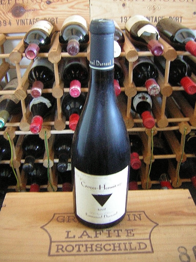 wijn 2008 Crozes Hermitage Les Trois Chenes, Verzamelen, Frankrijk, Nieuw, Ophalen of Verzenden, Rode wijn