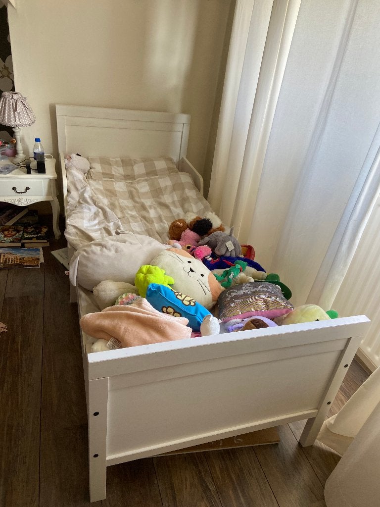 kinderbed uitschuifbaar, Kinderen en Baby's, Ophalen, Gebruikt, 180 cm of meer, 70 tot 85 cm