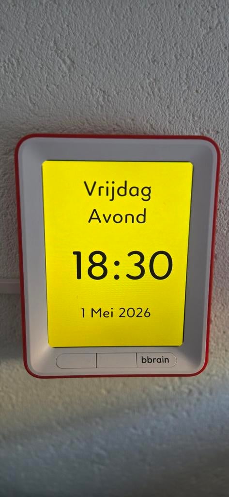 BBrain Reminder Day Clock - Dementieklok met datum, Ophalen of Verzenden, Zo goed als nieuw, Digitaal