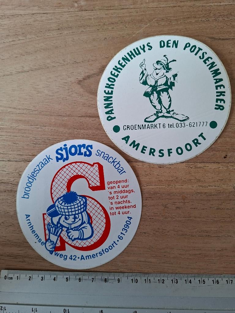 Stickers Amersfoort snackbar pannenkoekenhuis, Ophalen of Verzenden, Zo goed als nieuw, Bedrijf of Vereniging