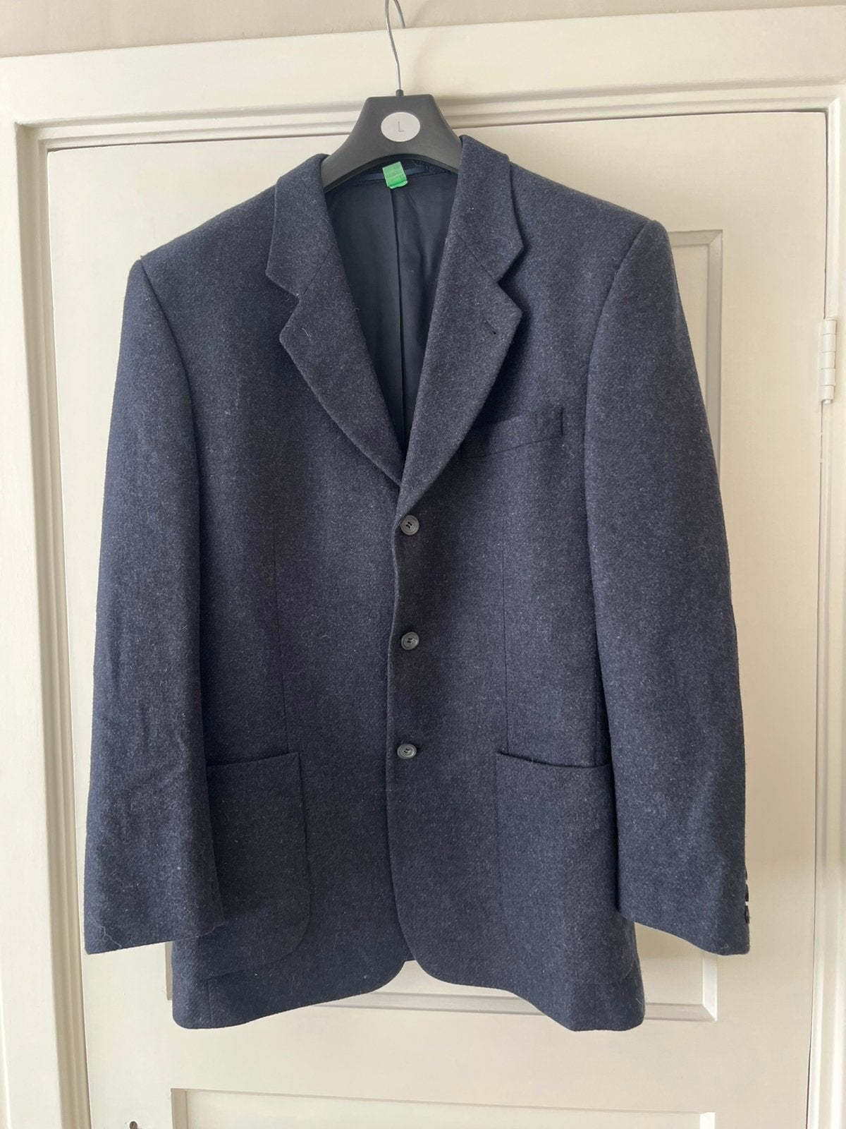 Donkerblauwe tweed blazer Amici maat 50, Kleding | Heren, Ophalen of Verzenden, Zo goed als nieuw, Maat 48/50 (M), Blauw