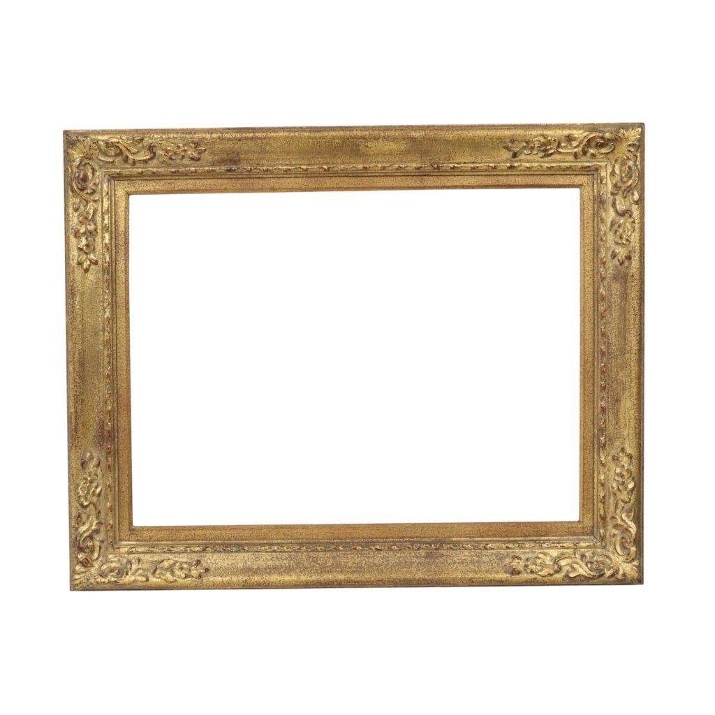 Kleine Goudkleurige Grenenhouten Lijst Barok Stijl 50x40cm, Schilderijlijst, Ophalen of Verzenden, 50 cm, Hout