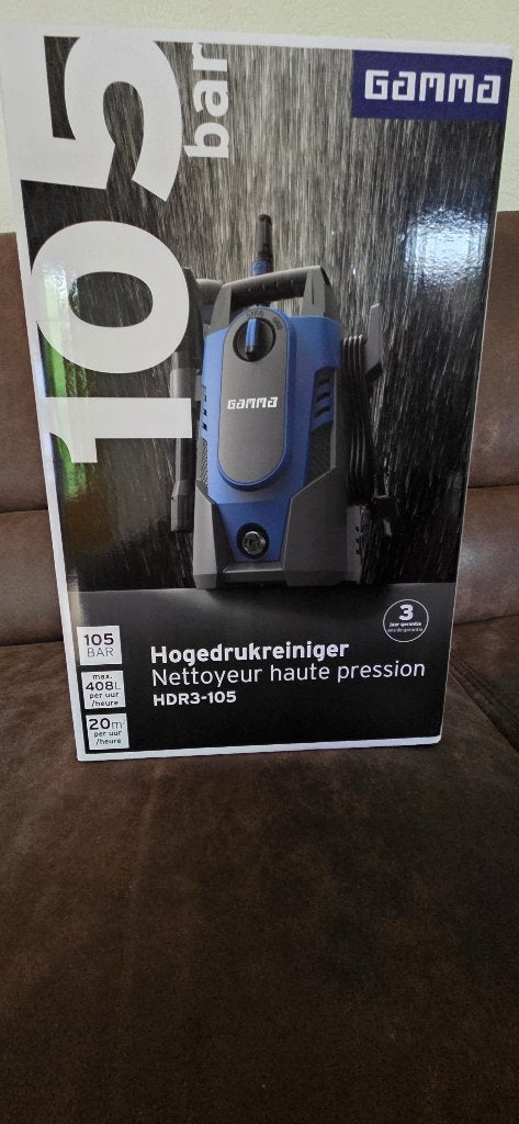 Nieuwe Hogedrukreiniger 105 Bar, Tuin en Terras, Ophalen, Nieuw, Elektrisch, Gamma