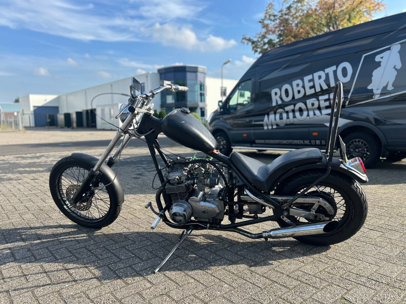 Unieke StarTwin Benelli Chopper  ( eigenbouw / zelfbouw ), 4 cilinders, Meer dan 35 kW, Minimaal motorrijbewijs A2, Chopper
