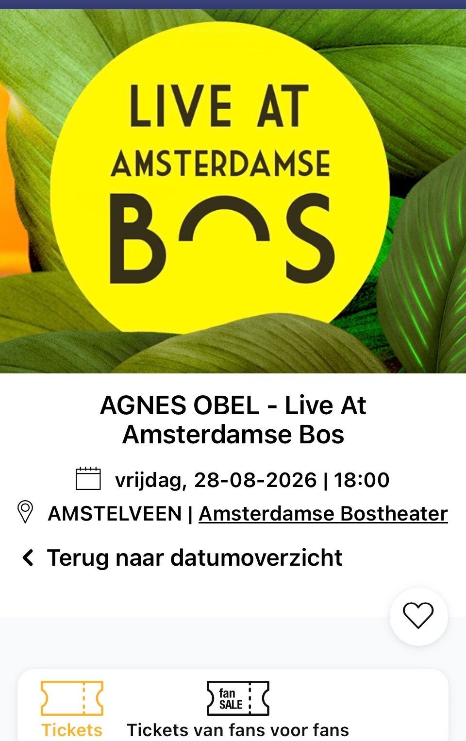 Agnes Obel 2 tickets Amsterdamse Bos vrijdag, Tickets en Kaartjes